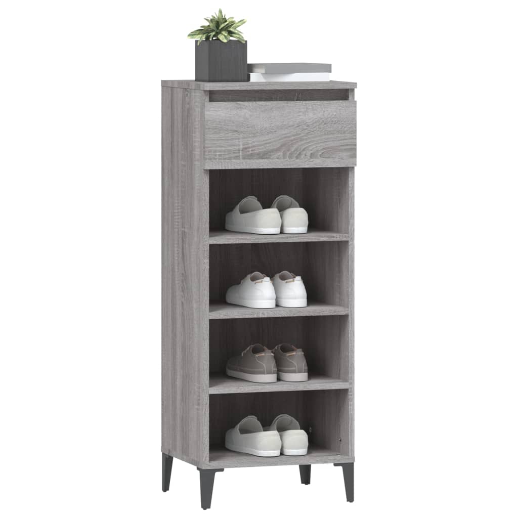 Stalak za cipele boja hrasta 40x36x105 cm konstruirano drvo