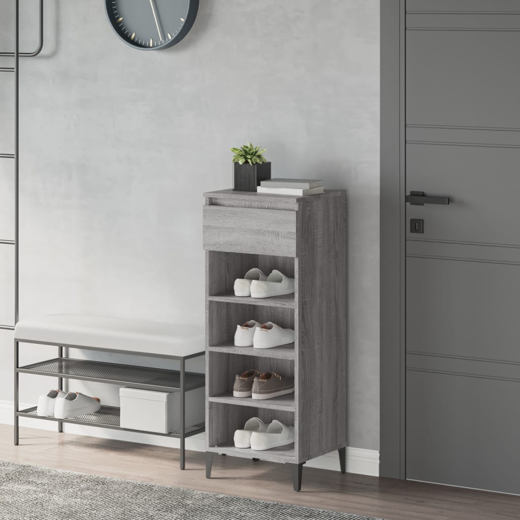 Stalak za cipele boja hrasta 40x36x105 cm konstruirano drvo