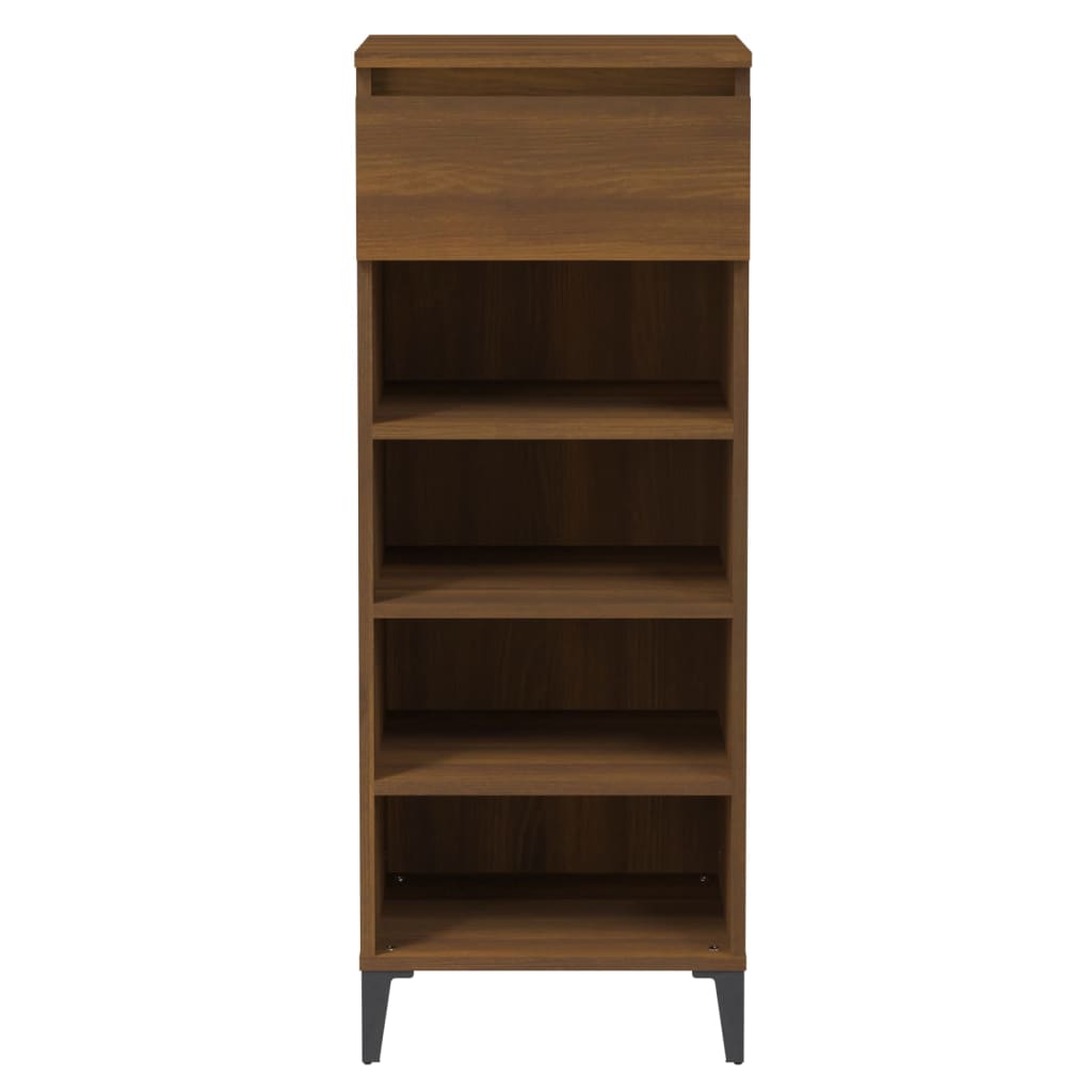 Stalak za cipele boja hrasta 40x36x105 cm konstruirano drvo
