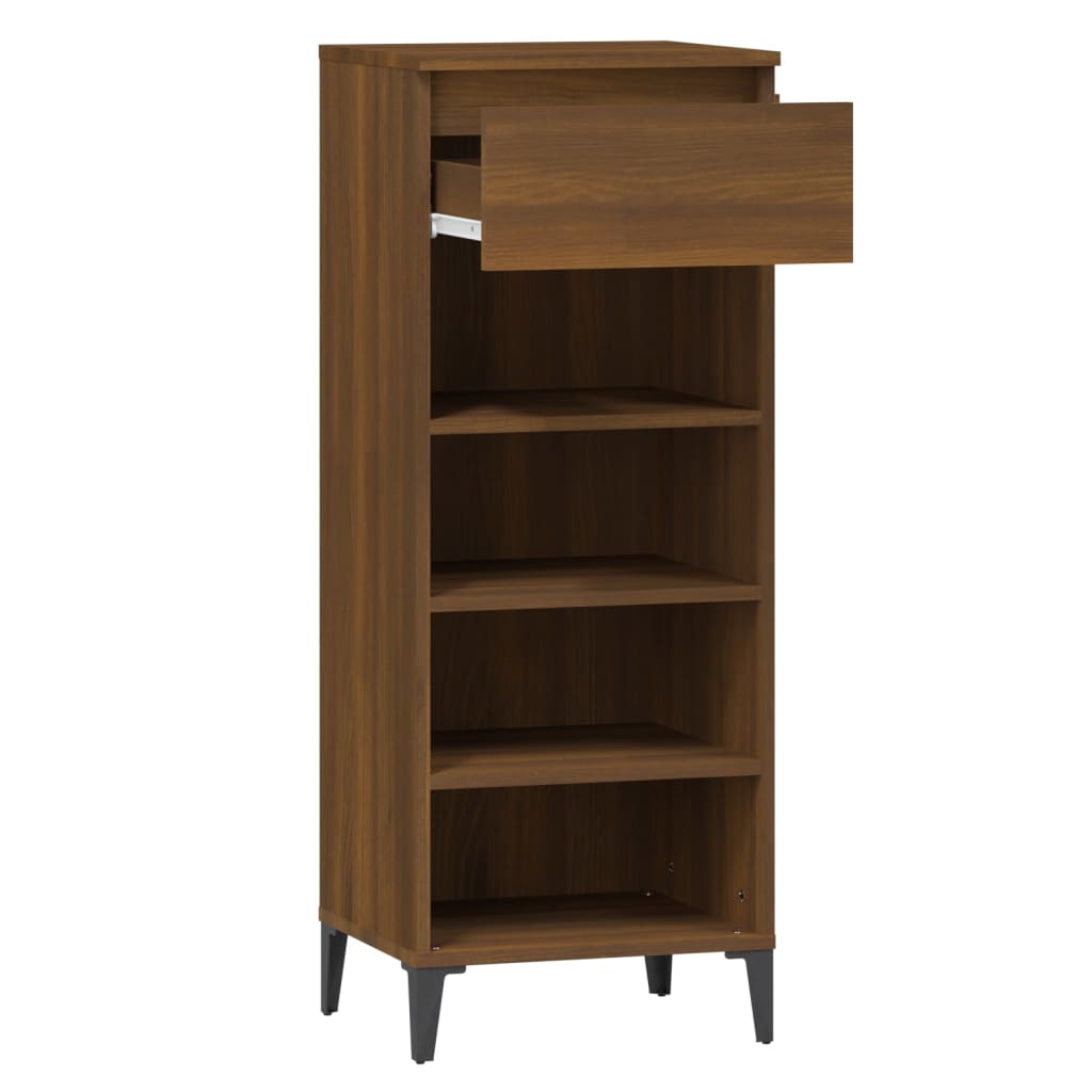 Stalak za cipele boja hrasta 40x36x105 cm konstruirano drvo