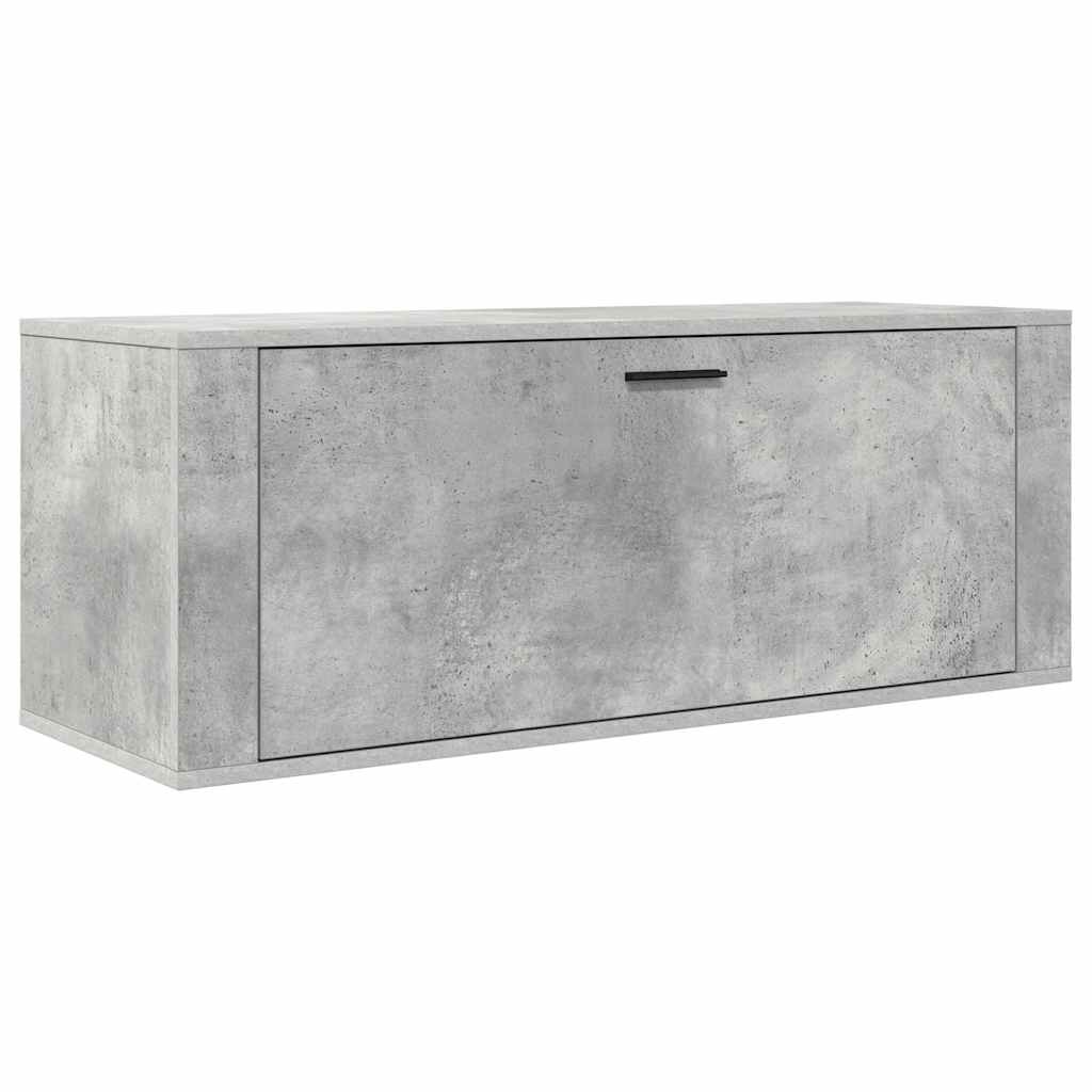 Zidni ormarić za cipele boja betona 100 x 35 x 38 cm drveni