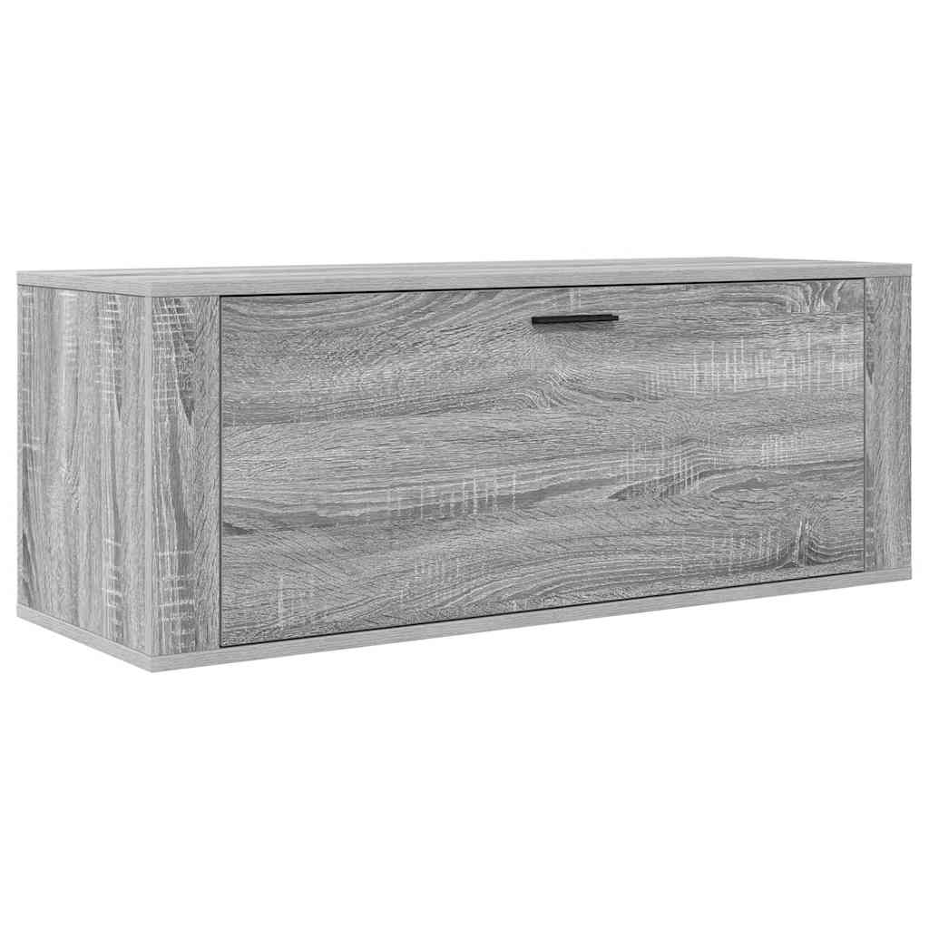 Zidni ormarić za cipele siva boja hrasta 100x35x38 cm drveni