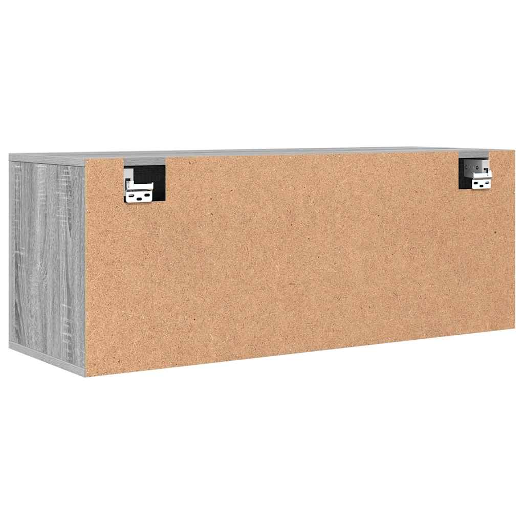 Zidni ormarić za cipele siva boja hrasta 100x35x38 cm drveni