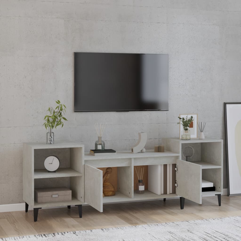 TV ormarić boja betona 160x35x55 cm od konstruiranog drva