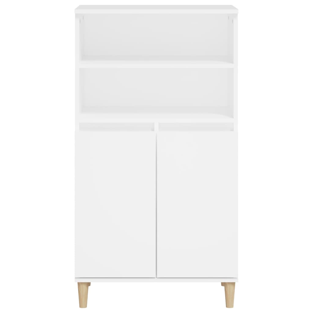 Visoka komoda bijela 60x36x110 cm od konstruiranog drva