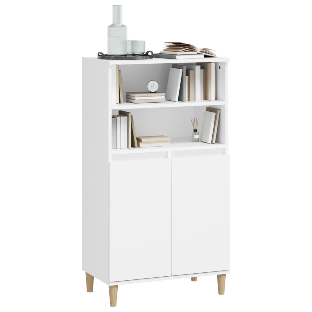 Visoka komoda bijela 60x36x110 cm od konstruiranog drva