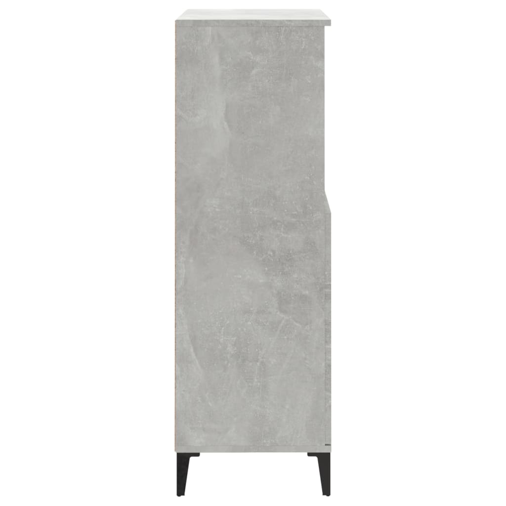 Visoka komoda siva betona 60x36x110 cm od konstruiranog drva