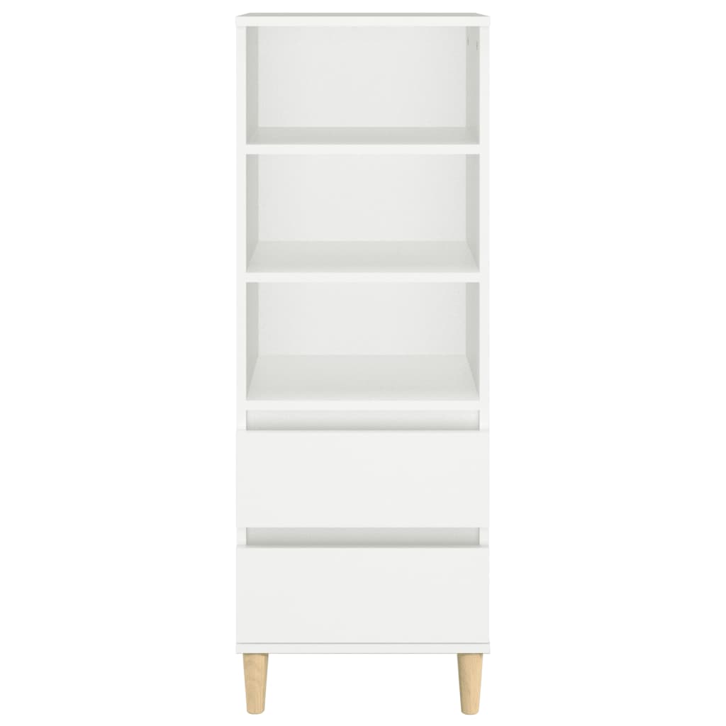 Visoka komoda bijela 40 x 36 x 110 cm od konstruiranog drva