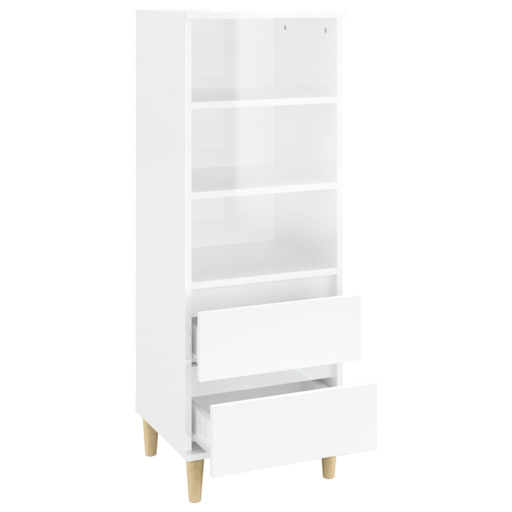 Visoka komoda bijela 40 x 36 x 110 cm od konstruiranog drva