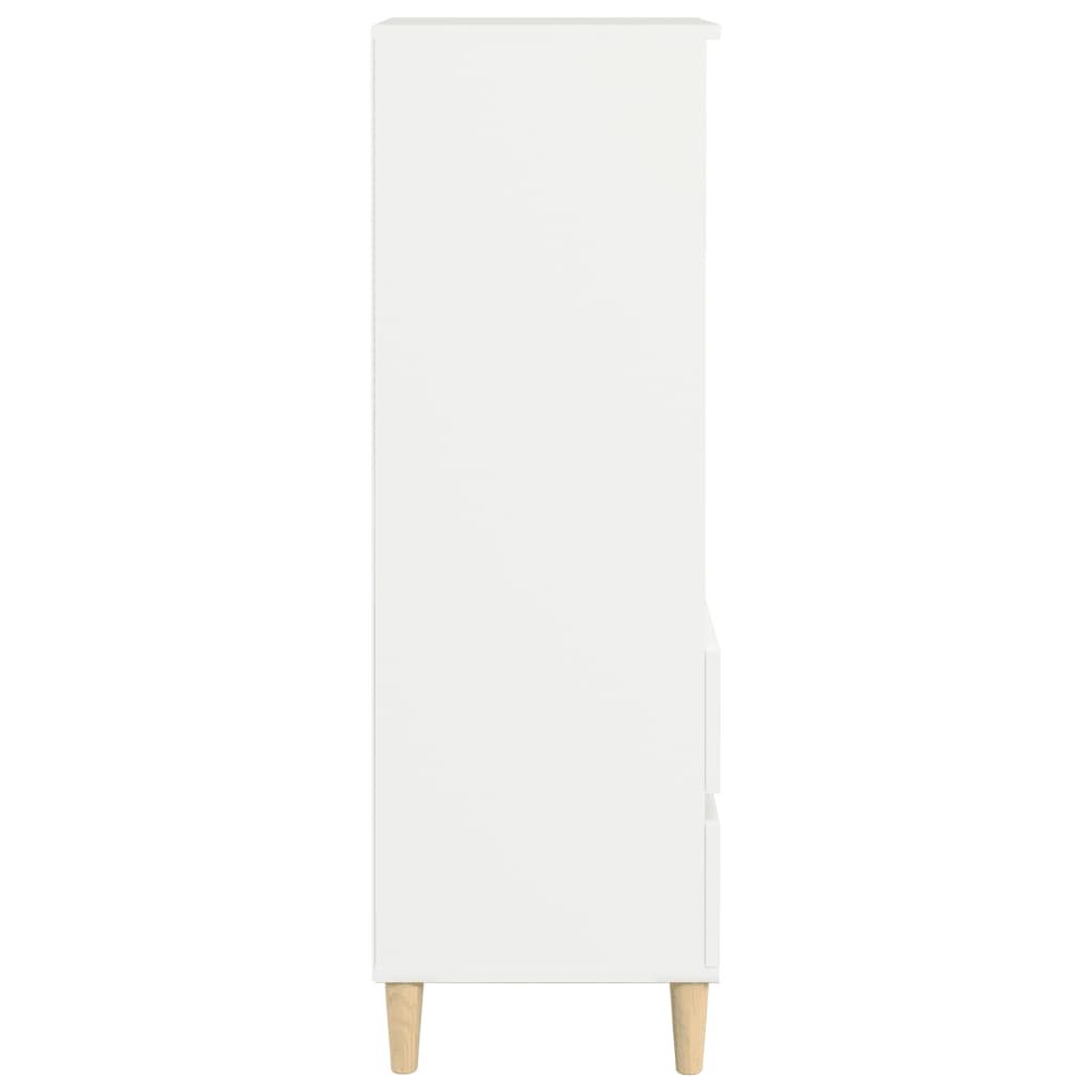 Visoka komoda bijela 40 x 36 x 110 cm od konstruiranog drva