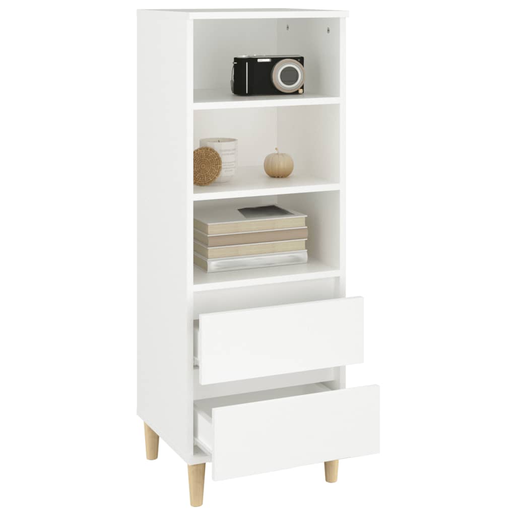 Visoka komoda bijela 40 x 36 x 110 cm od konstruiranog drva