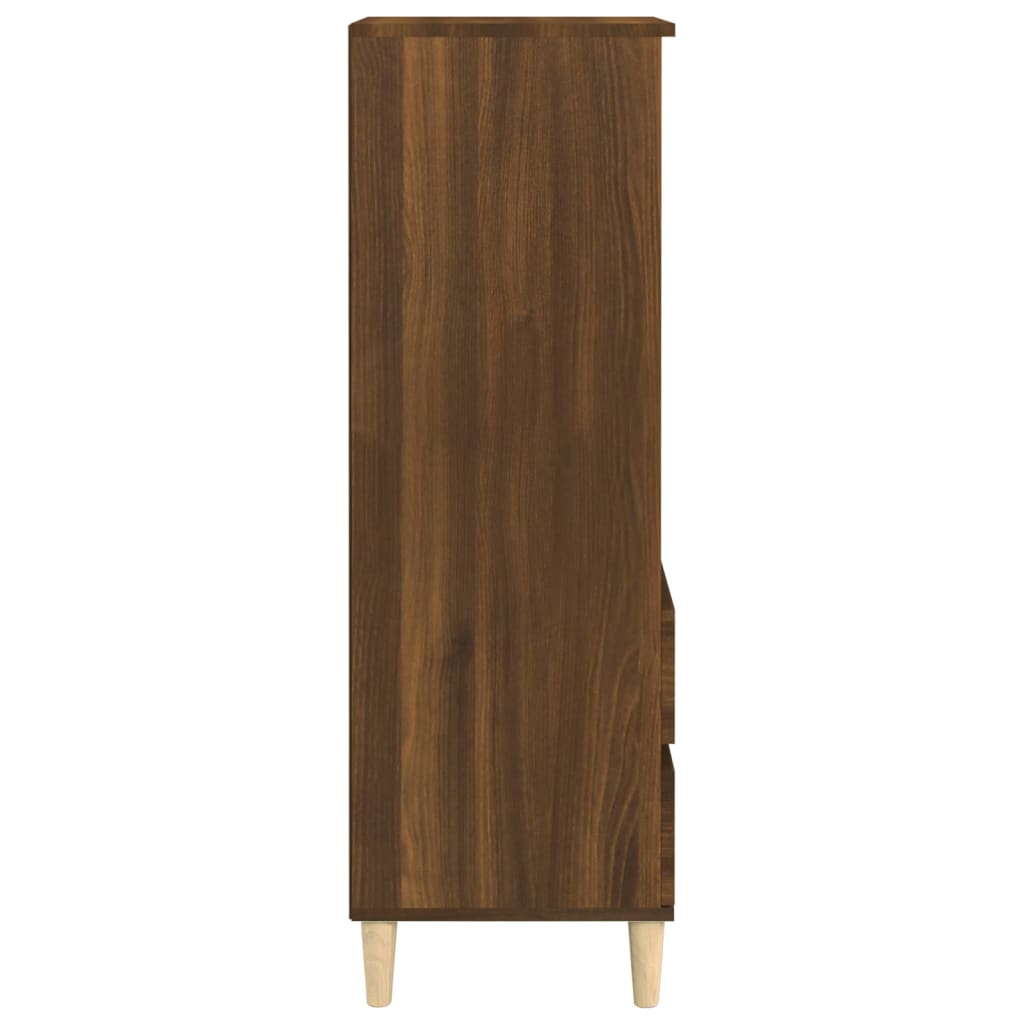 Visoka komoda boja hrasta 40x36x110 cm od konstruiranog drva