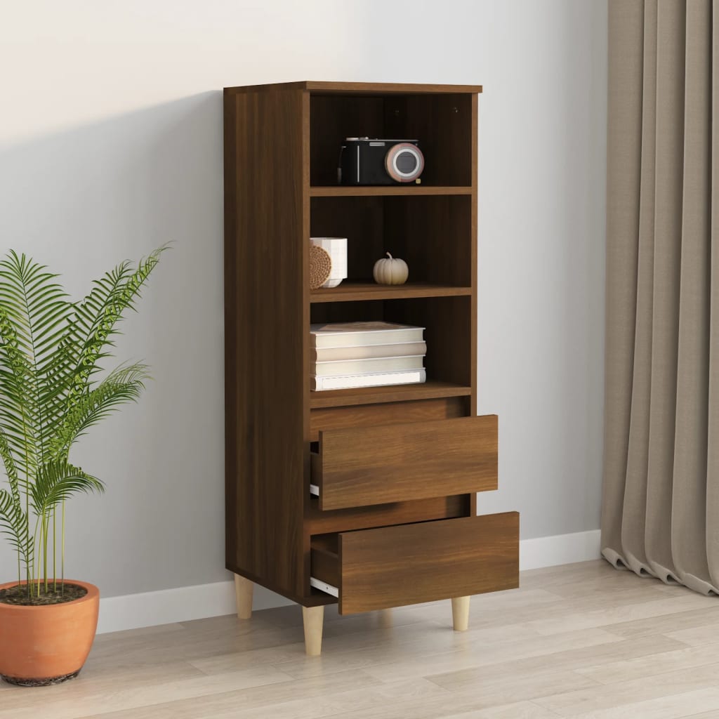Visoka komoda boja hrasta 40x36x110 cm od konstruiranog drva