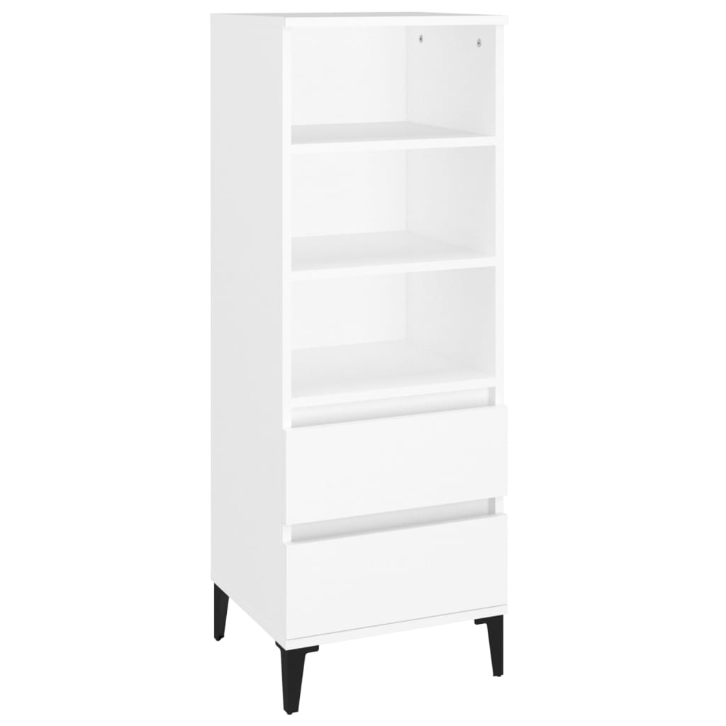 Visoka komoda bijela 40 x 36 x 110 cm od konstruiranog drva