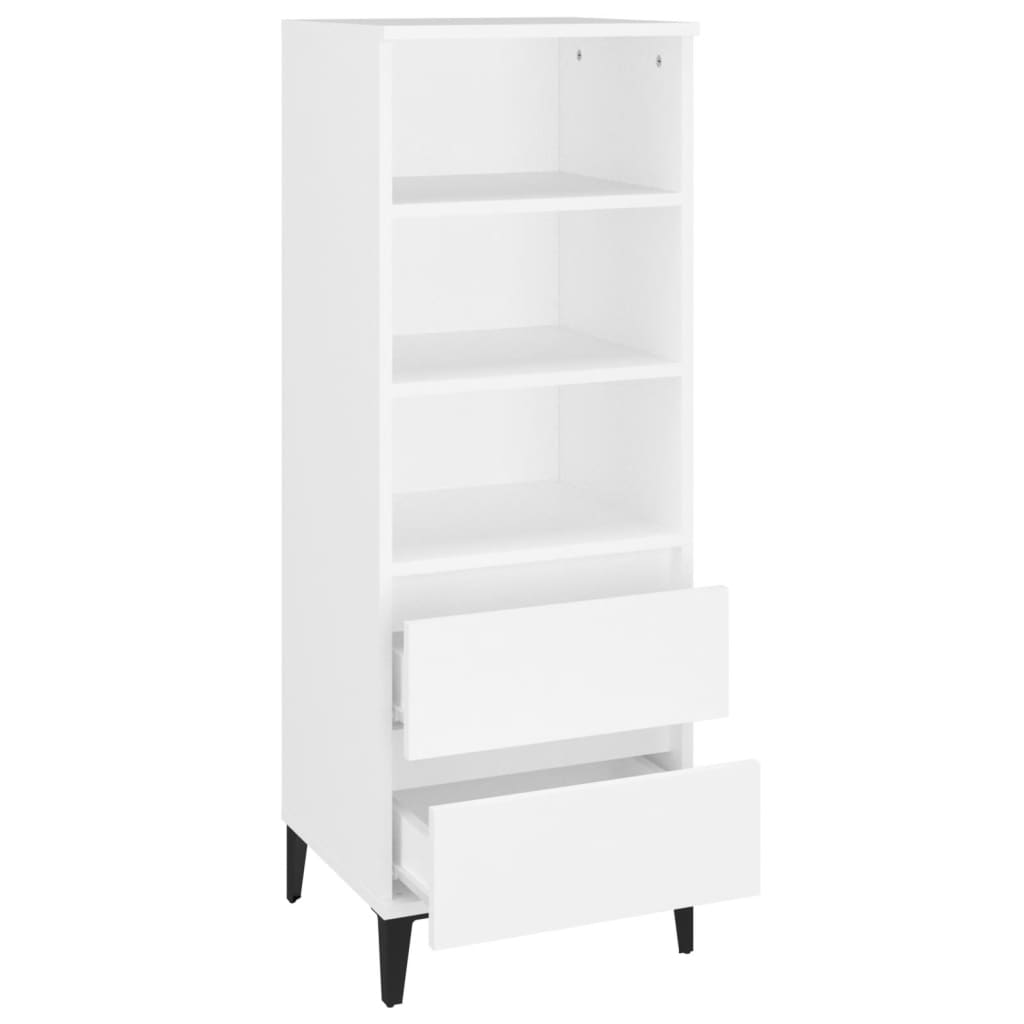 Visoka komoda bijela 40 x 36 x 110 cm od konstruiranog drva