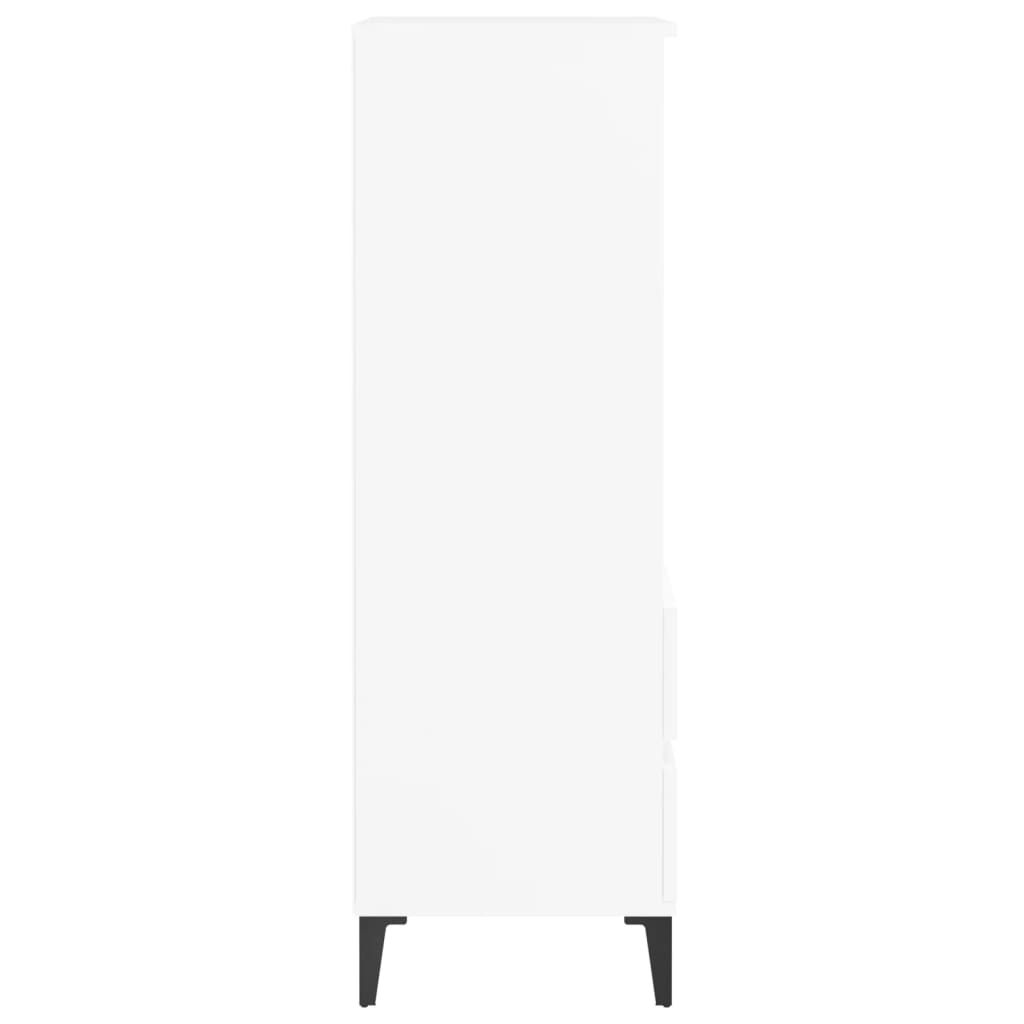 Visoka komoda bijela 40 x 36 x 110 cm od konstruiranog drva
