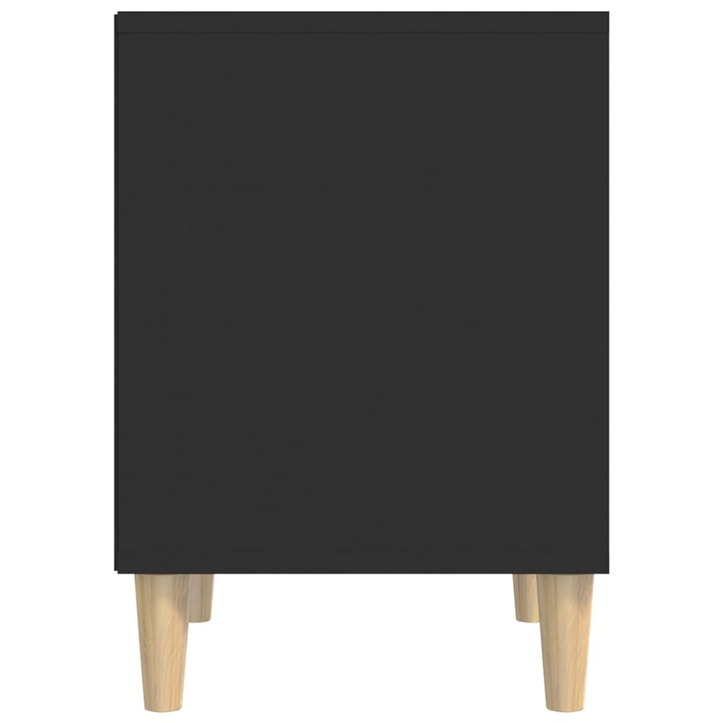 Noćni ormarić crni 40x35x50 cm od konstruiranog drva