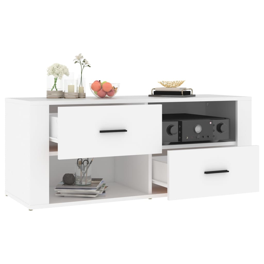 TV ormarić bijeli 100 x 35 x 40 cm od konstruiranog drva