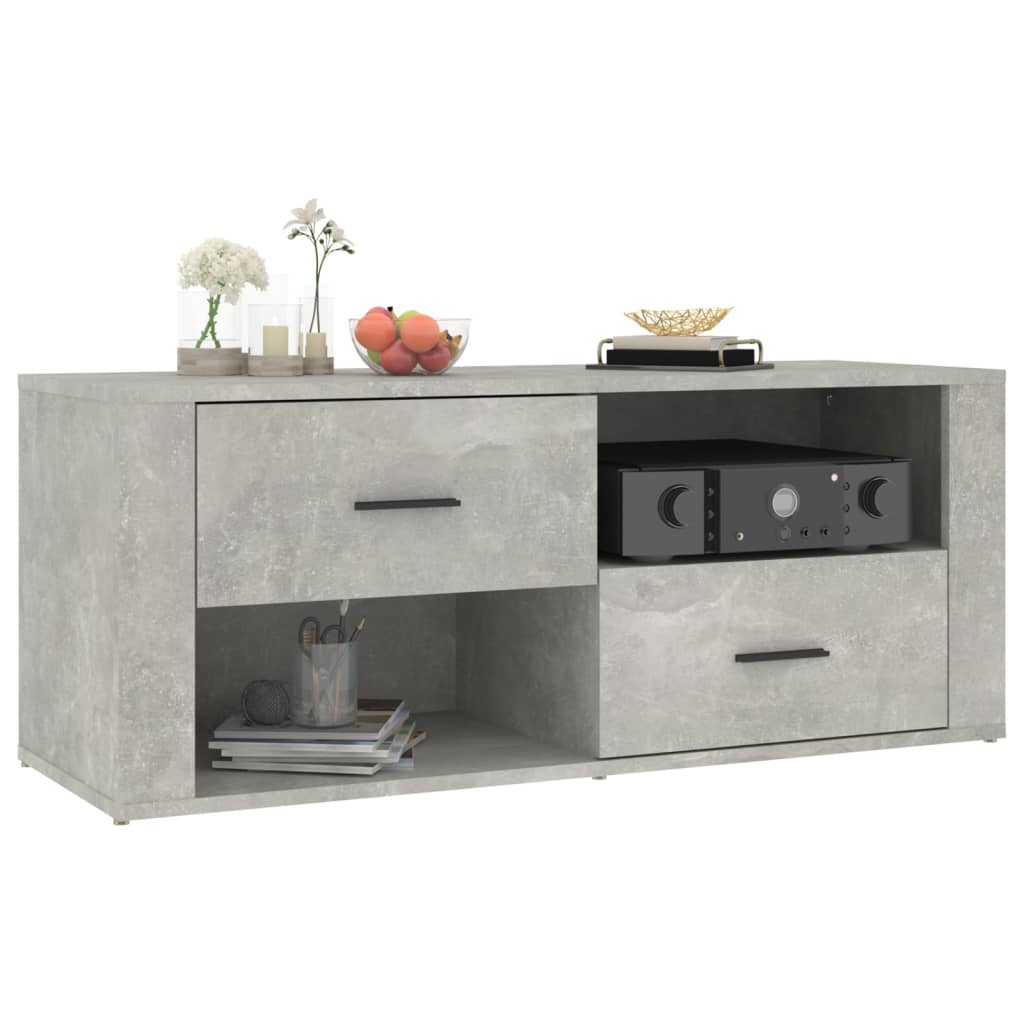 TV ormarić beton sivi 100 x 35 x 40 cm od konstruiranog drva