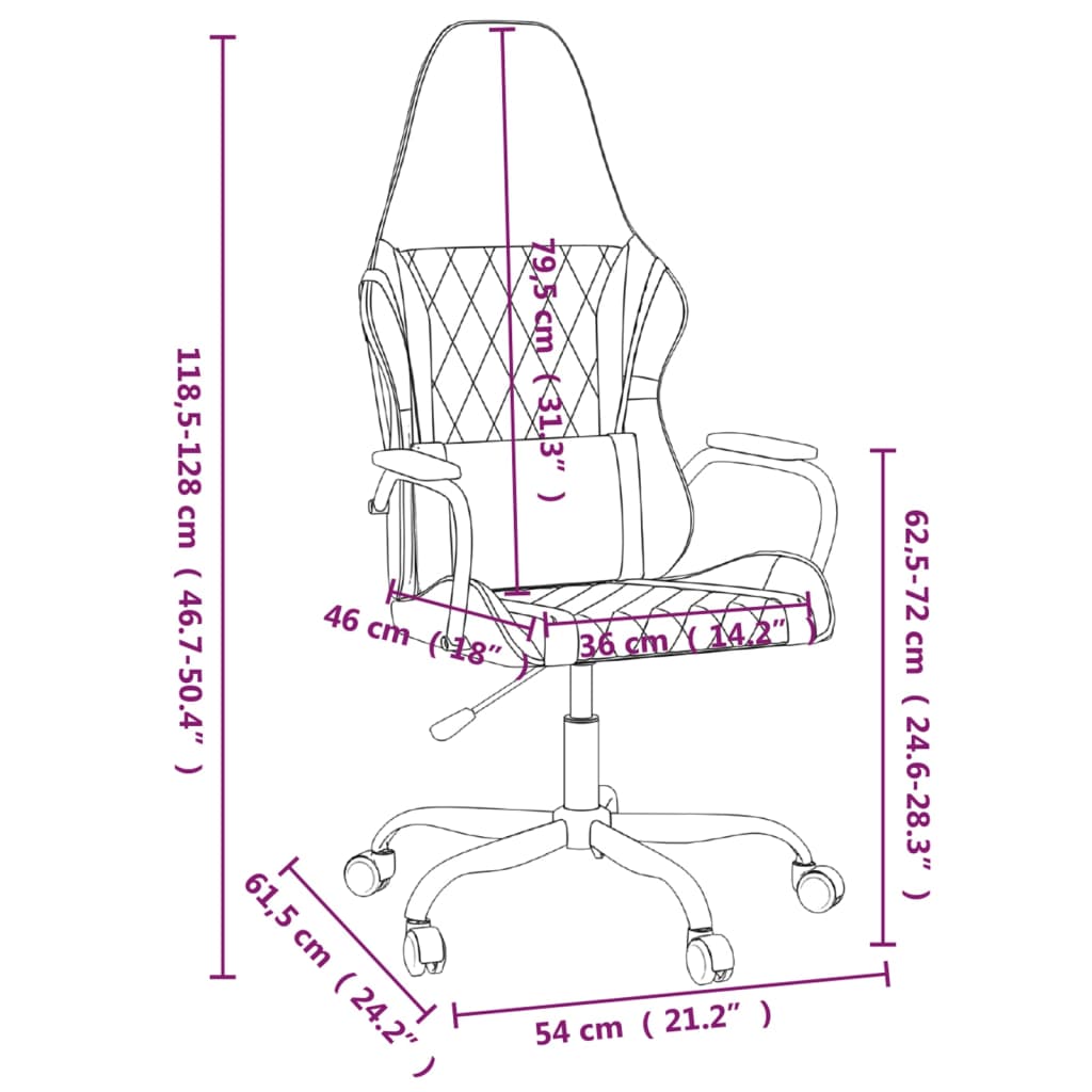 Igraća stolica od umjetne kože crna