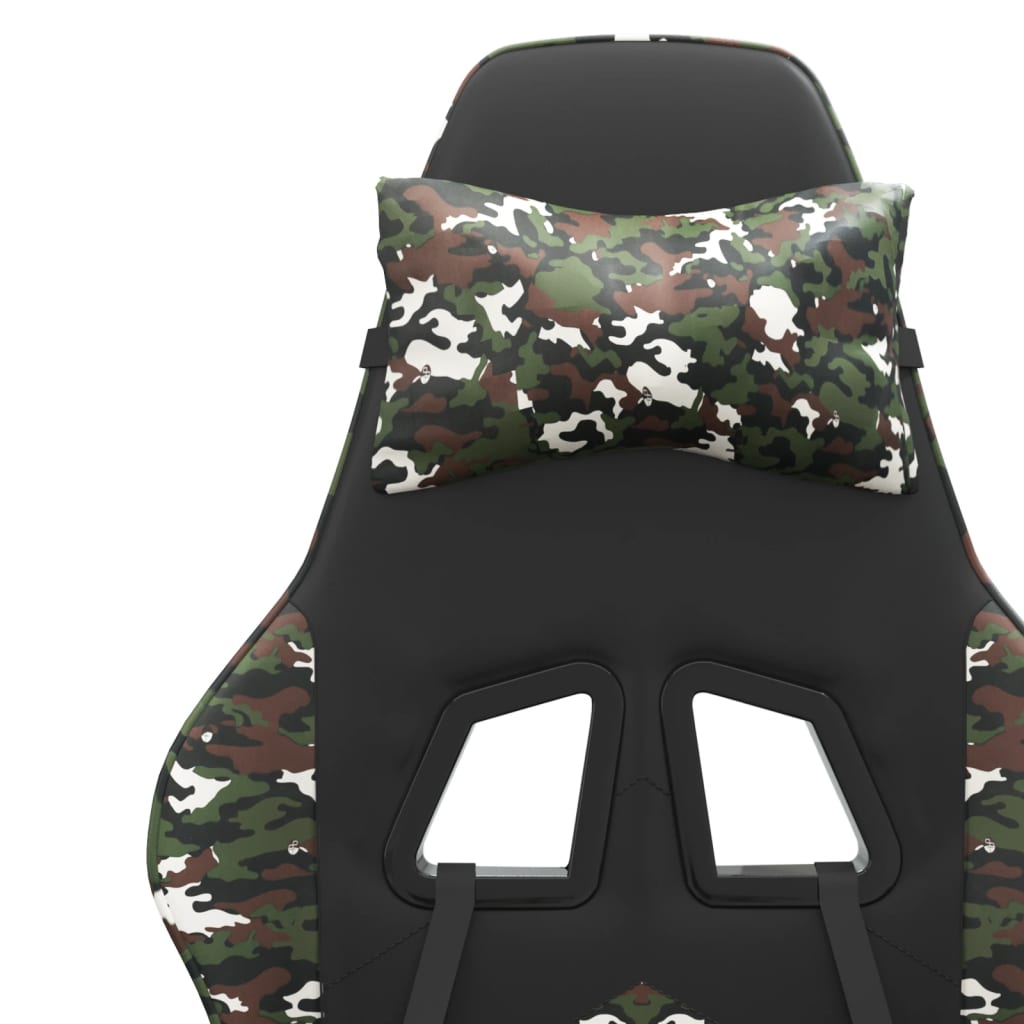 Igraća stolica crno-maskirna od umjetne kože