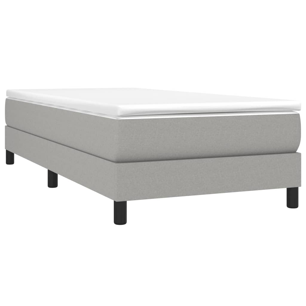 Okvir za krevet s oprugom svjetlosivi 80x200 cm od tkanine