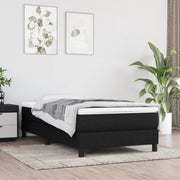 Okvir za krevet s oprugom crni 80x200cm od tkanine