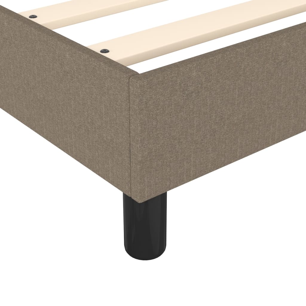 Okvir za krevet s oprugom smeđesivi 80x200cm od tkanine