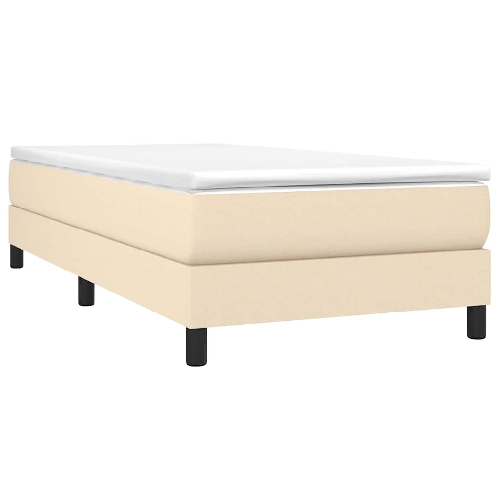 Okvir za krevet s oprugom Krem 80x200cm Tkanina