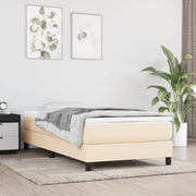 Okvir za krevet s oprugom krem 90x190cm od tkanine