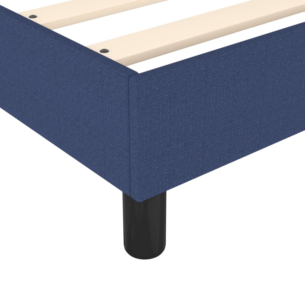 Okvir za krevet s oprugom plava 90x190cm od tkanine