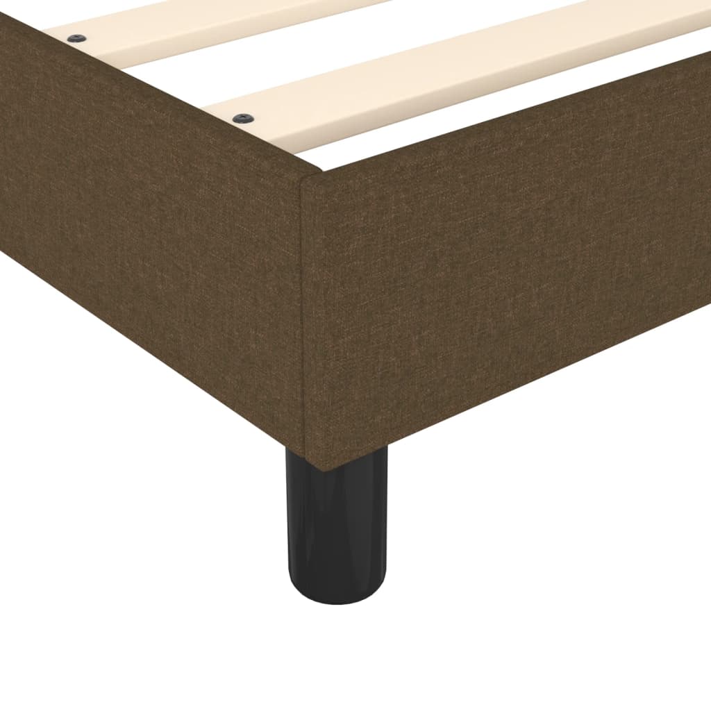 Okvir za krevet s oprugom tamnosmeđi 100x200 cm od tkanine