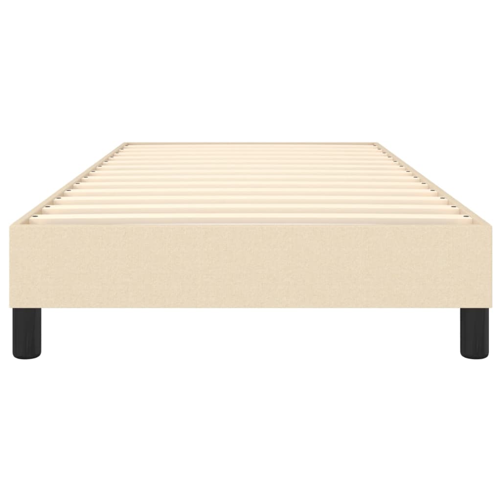 Okvir za krevet s oprugom krem 100 x 200 cm od tkanine