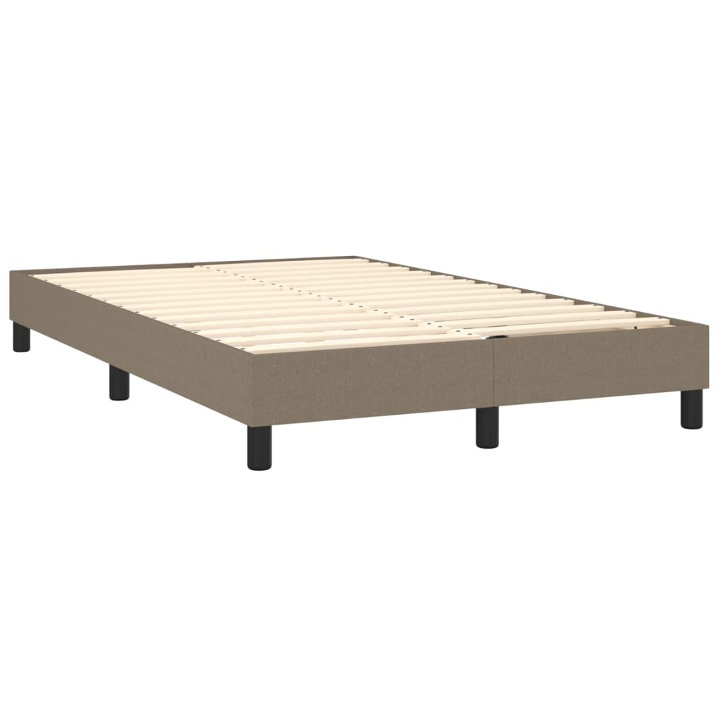 Okvir za krevet s oprugom smeđesivi 120 x 200 cm od tkanine