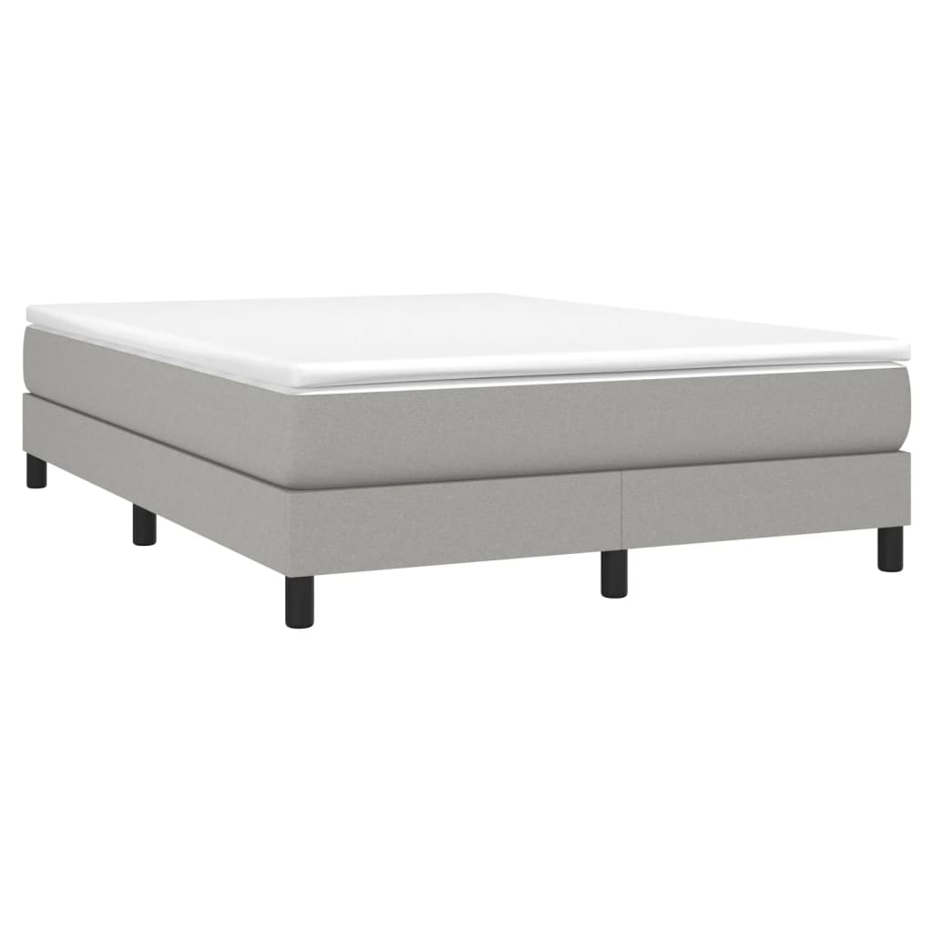 Okvir za krevet s oprugom svjetlosivi 140 x 190 cm od tkanine