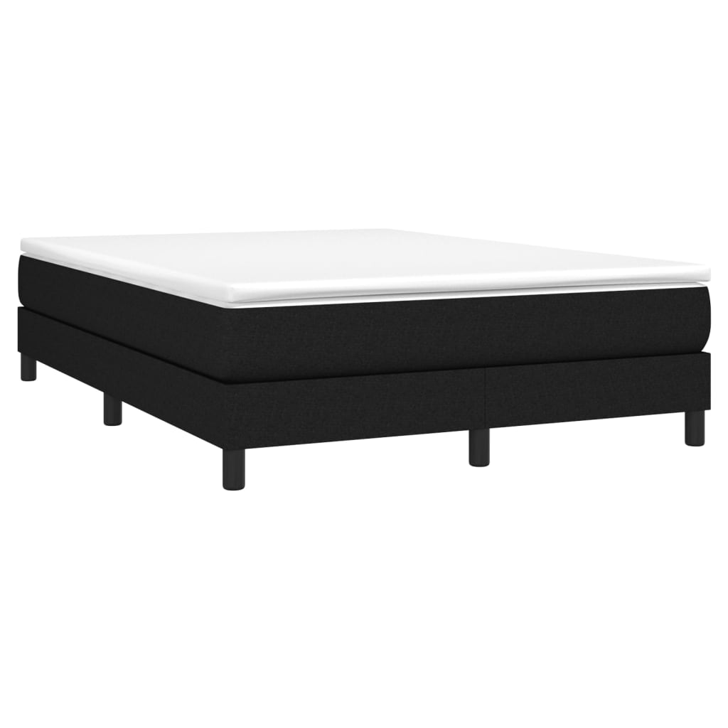 Okvir za krevet s oprugom crni 140 x 190 cm od tkanine