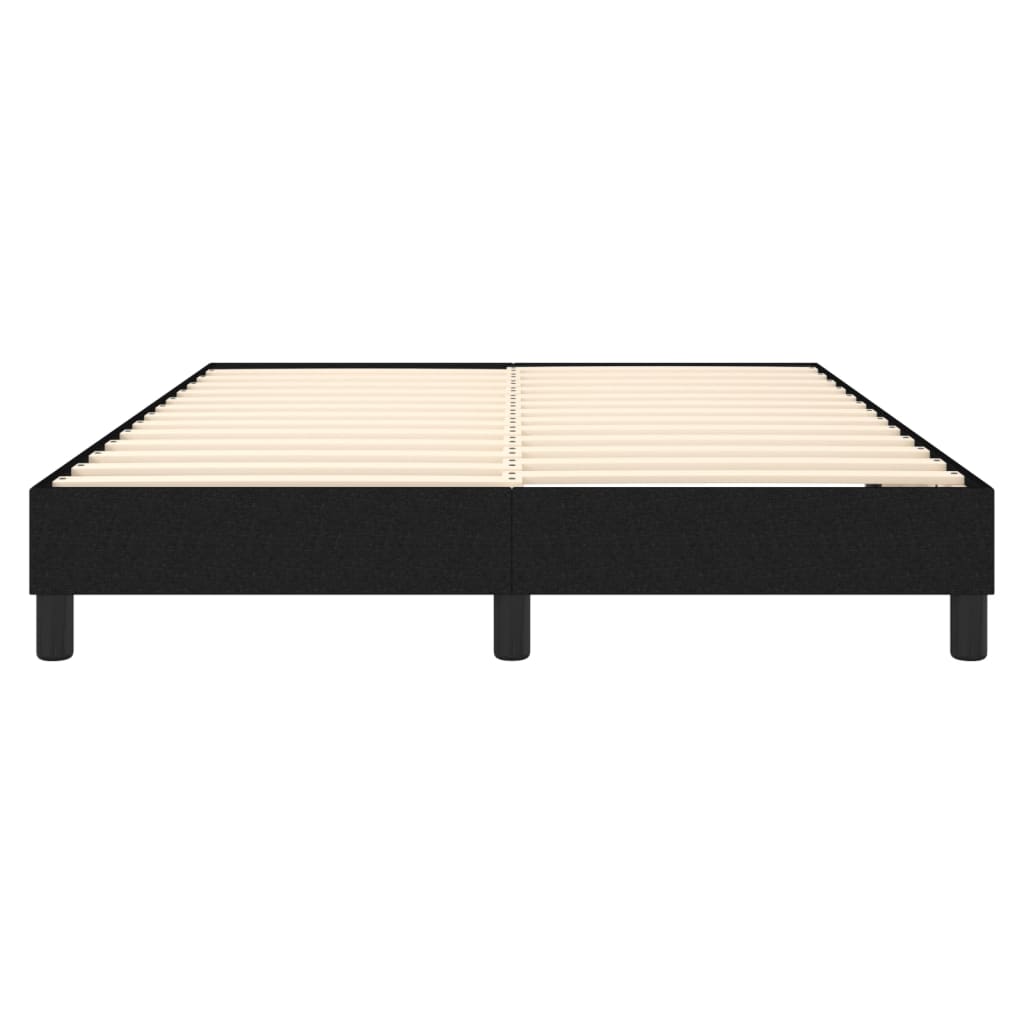 Okvir za krevet s oprugom crni 140 x 190 cm od tkanine