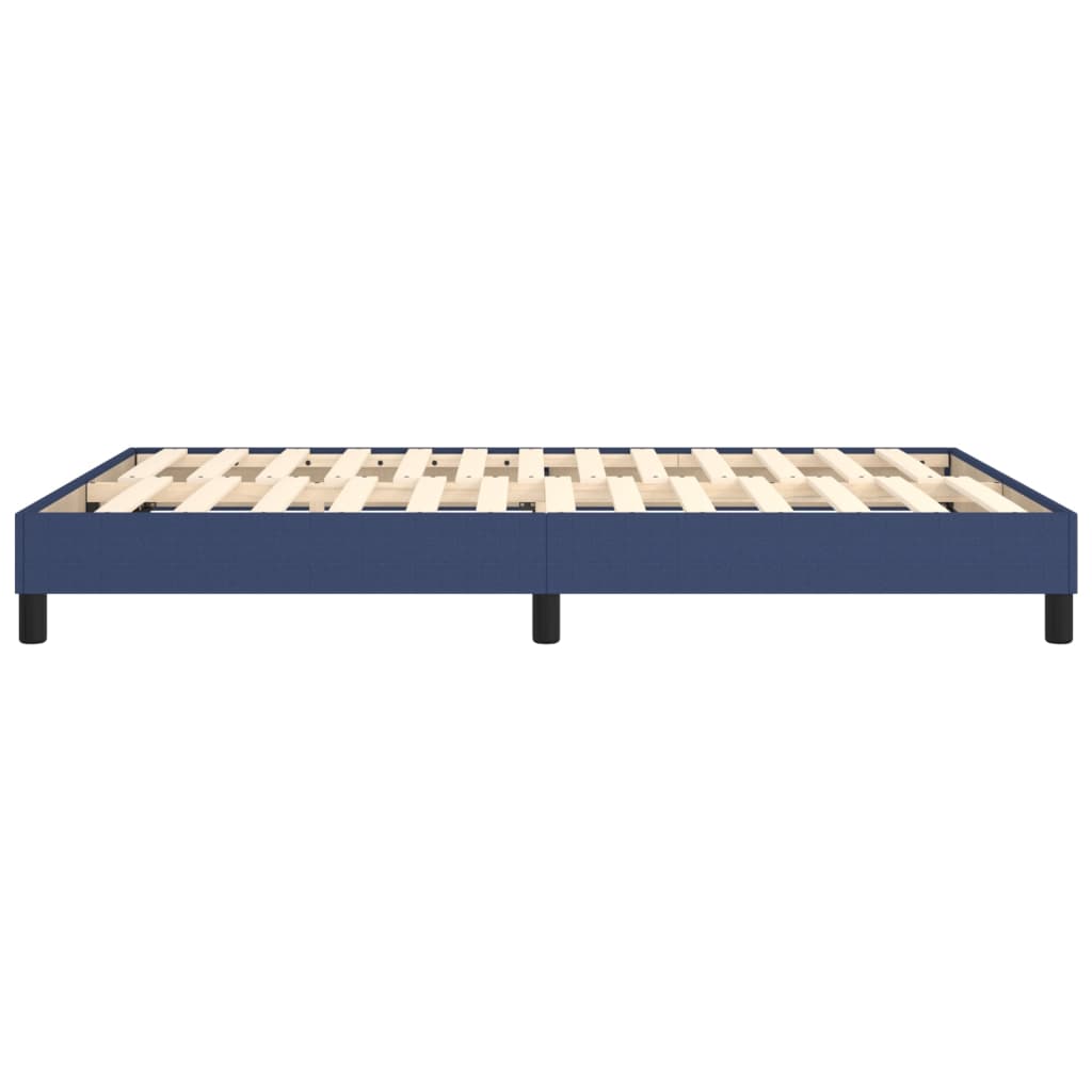 Okvir za krevet s oprugom plavi 140 x 190 cm od tkanine