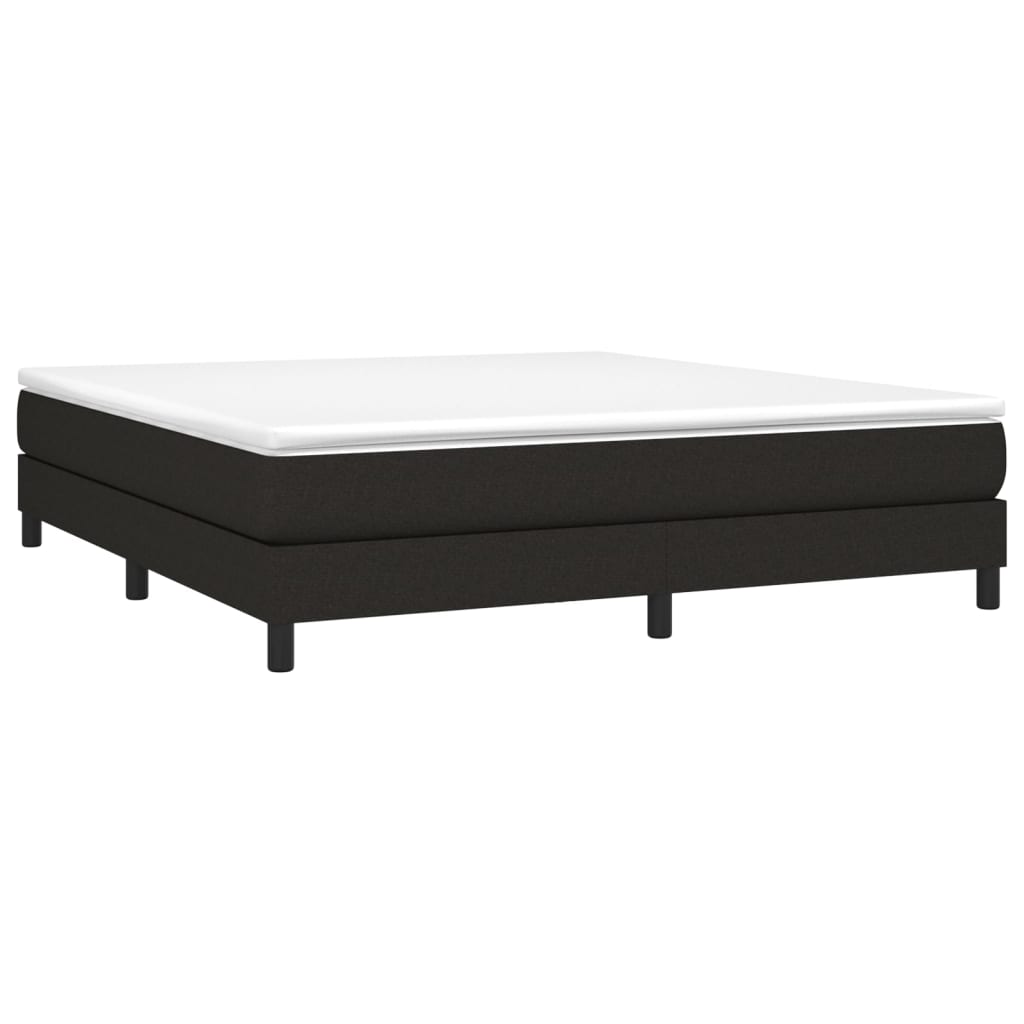 Okvir za krevet s oprugom crni 160x200 cm od tkanine