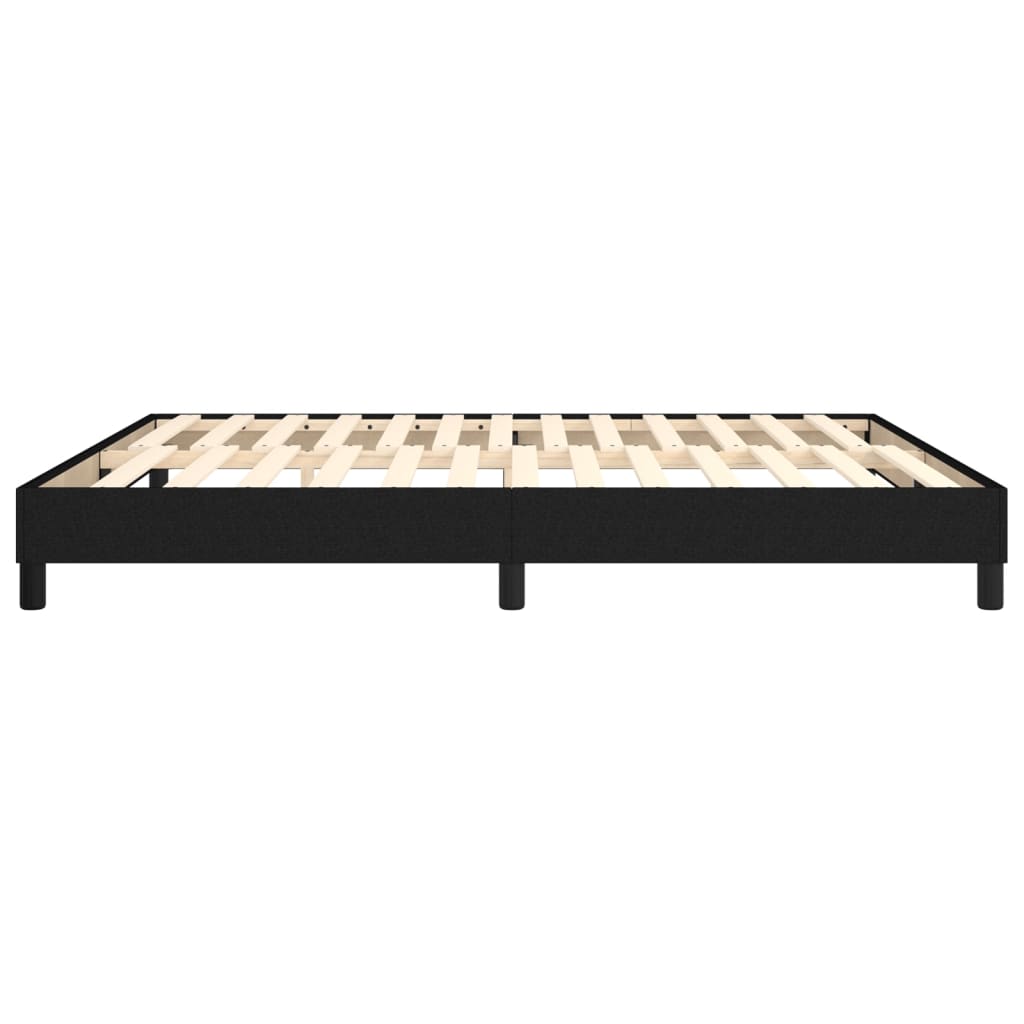Okvir za krevet s oprugom crni 160x200 cm od tkanine
