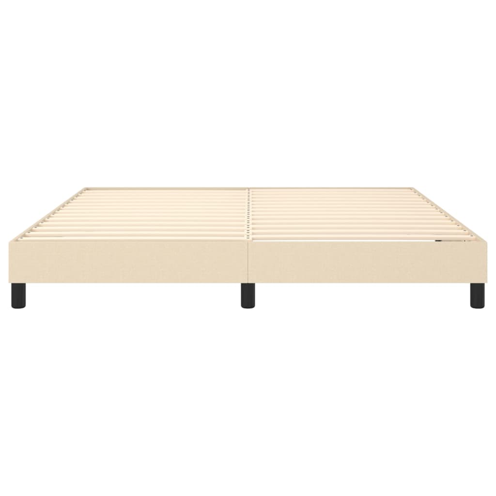 Okvir za krevet s oprugom krem 160x200 cm od tkanine