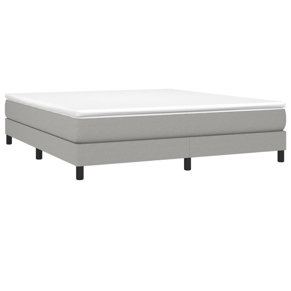 Okvir za krevet s oprugom svjetlosivi 180x200 cm od tkanine