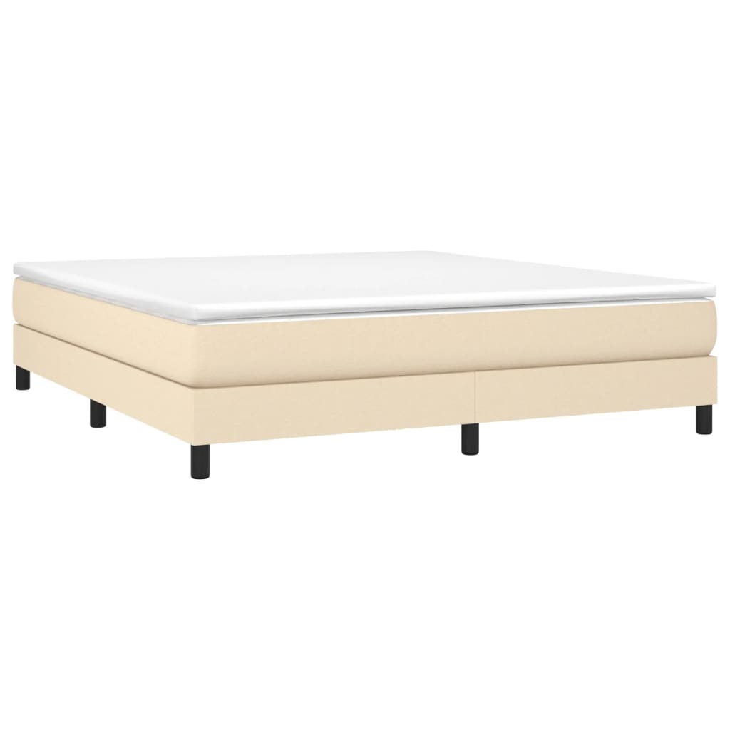 Okvir za krevet s oprugom krem 180 x 200 cm od tkanine