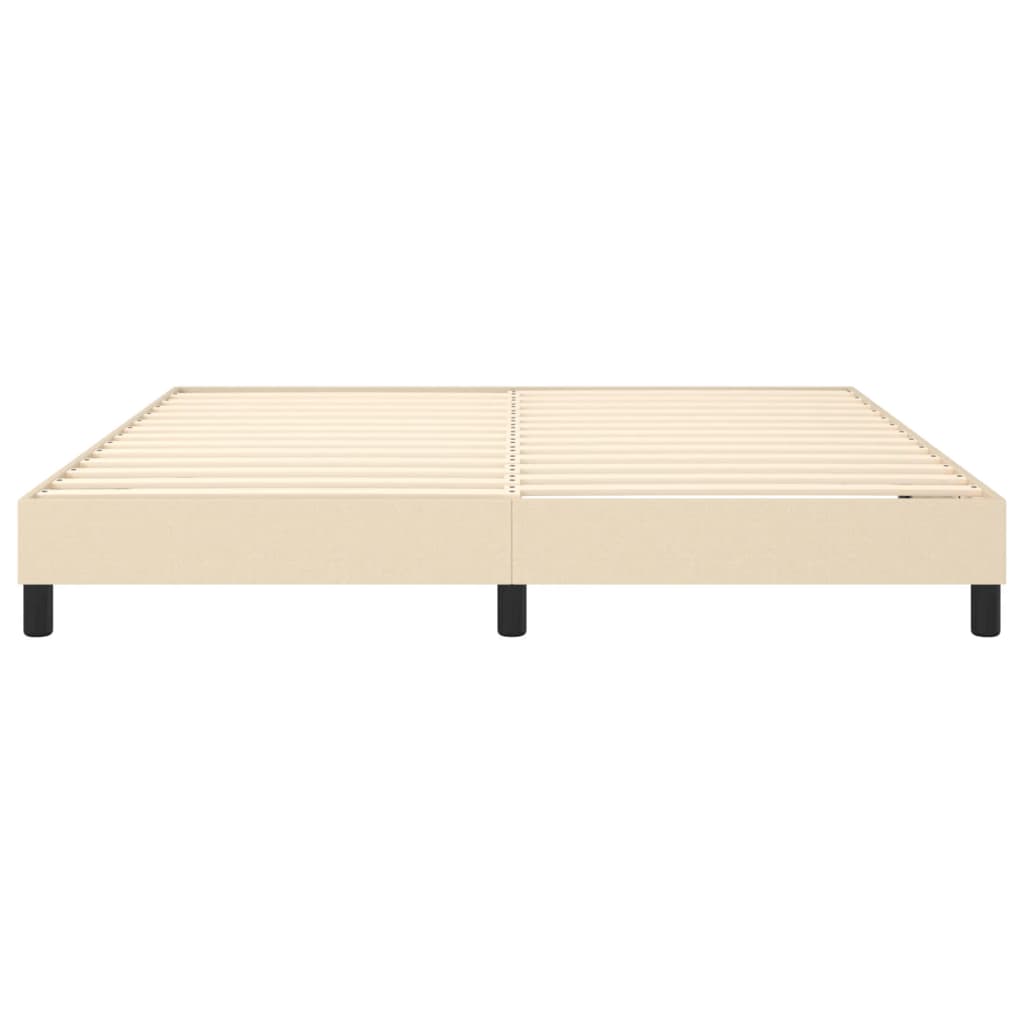 Okvir za krevet s oprugom krem 180 x 200 cm od tkanine
