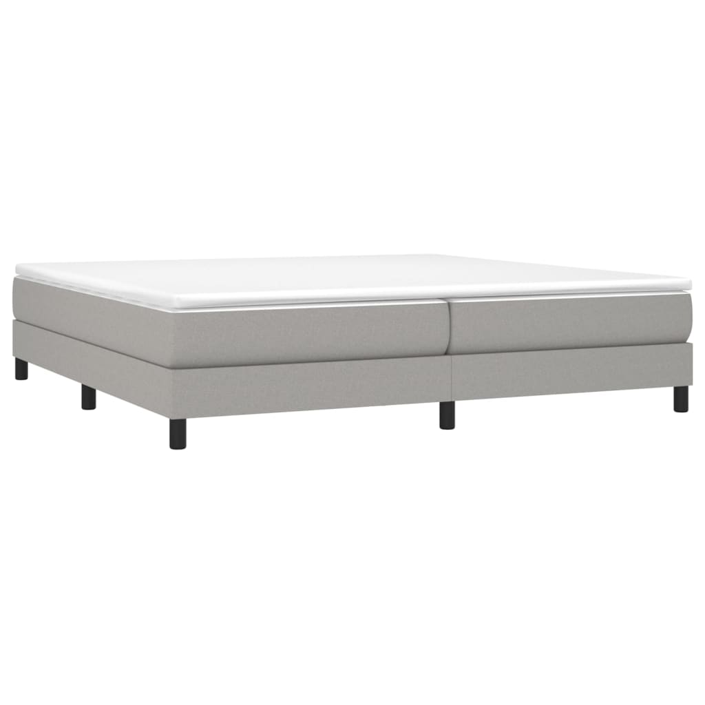 Okvir za krevet s oprugom svjetlosivi 200 x 200 cm od tkanine