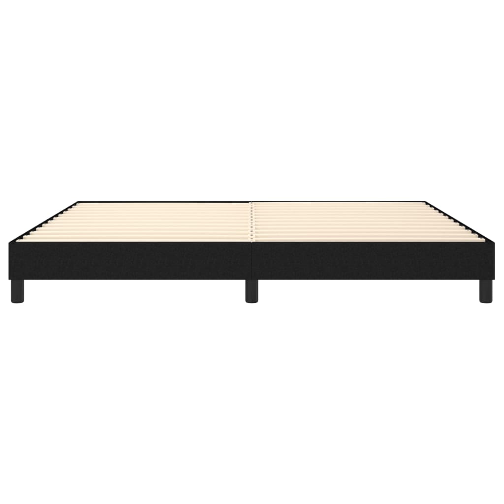 Okvir za krevet s oprugom crni 200x200 cm od tkanine