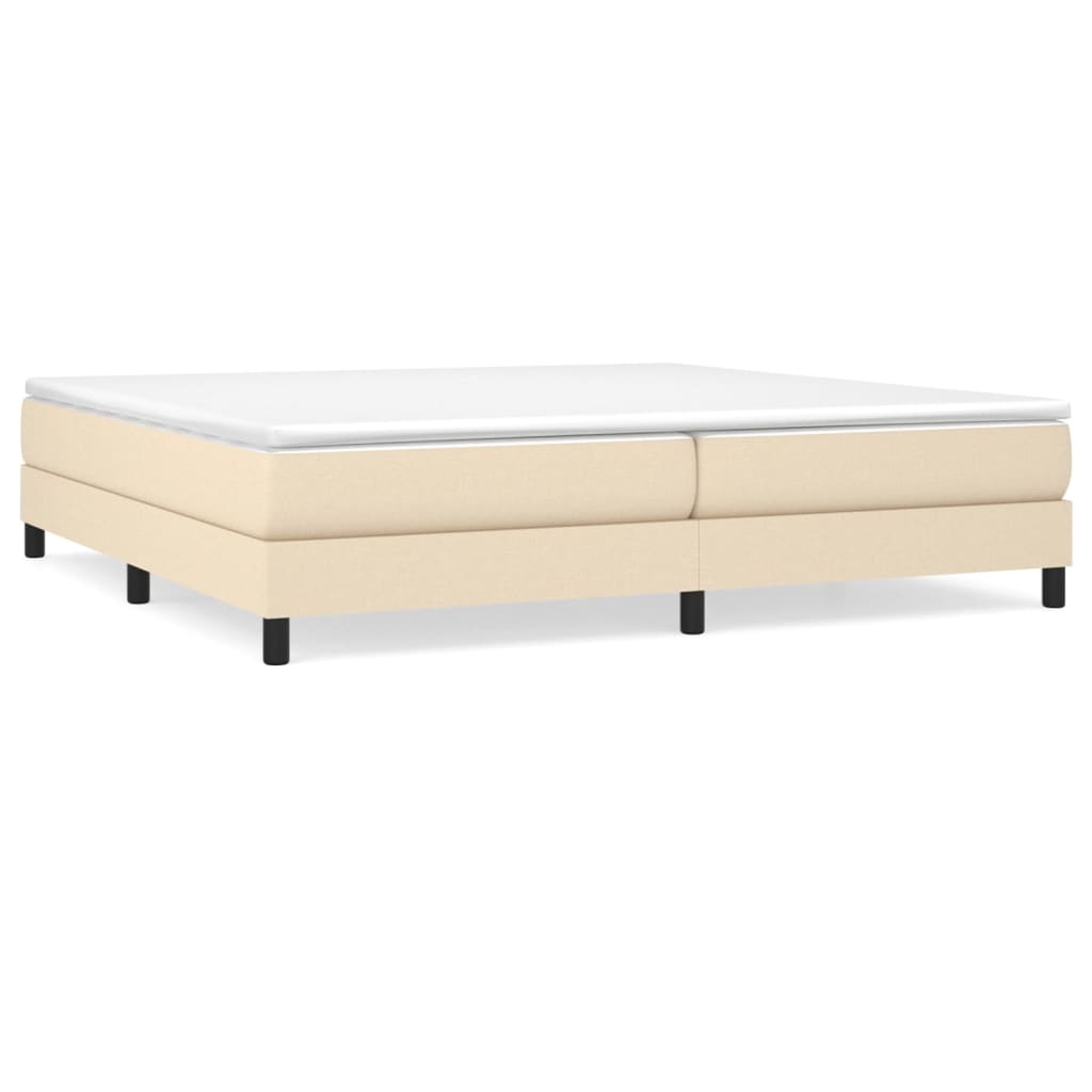 Okvir za krevet s oprugom krem 200x200 cm od tkanine