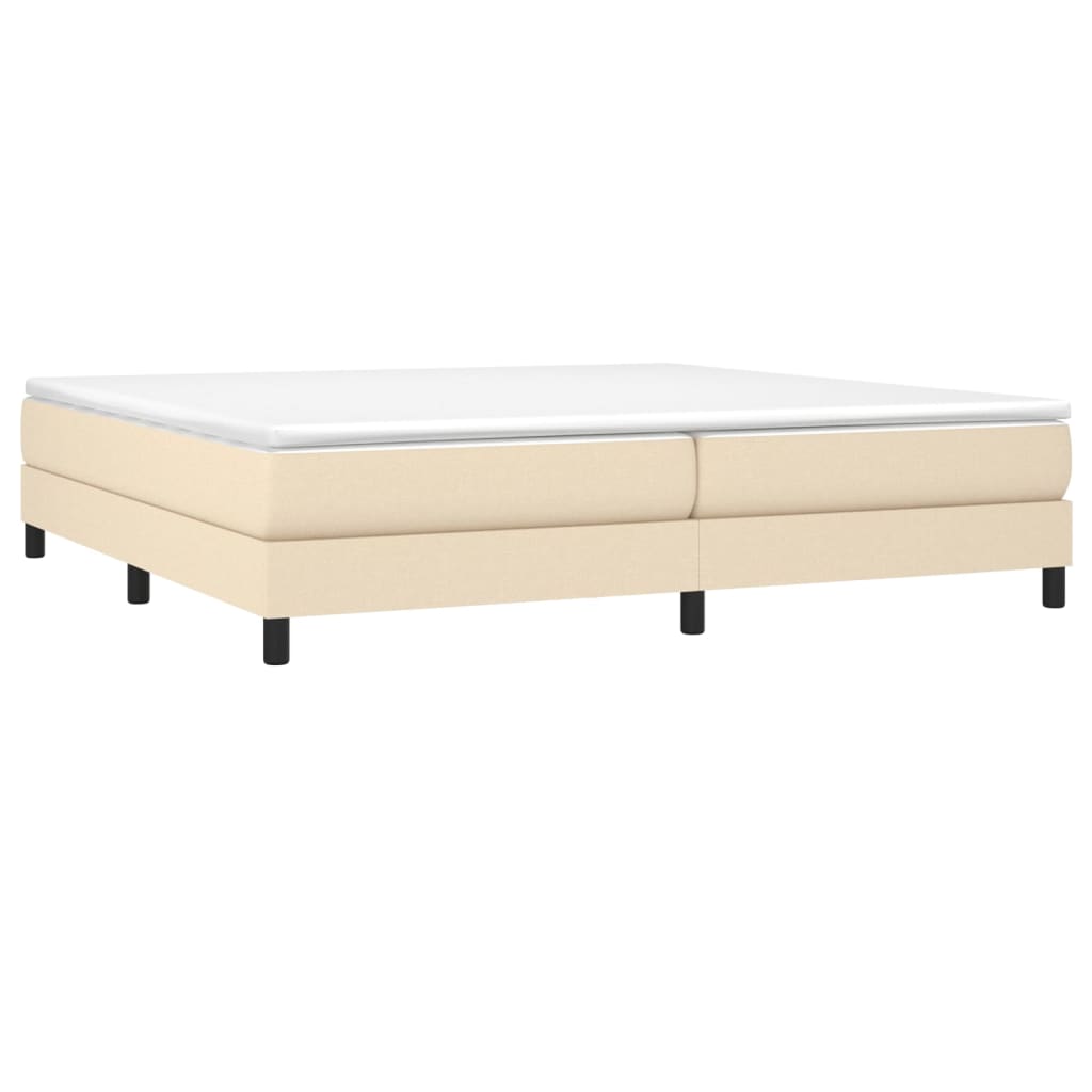 Okvir za krevet s oprugom krem 200x200 cm od tkanine