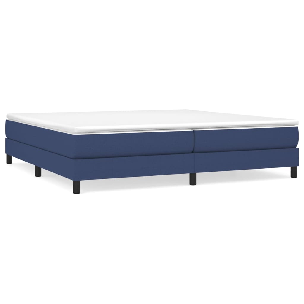 Okvir za krevet s oprugom plavi 200x200 cm od tkanine