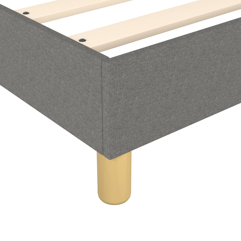 Okvir za krevet s oprugom tamnosivi 80x200 cm od tkanine